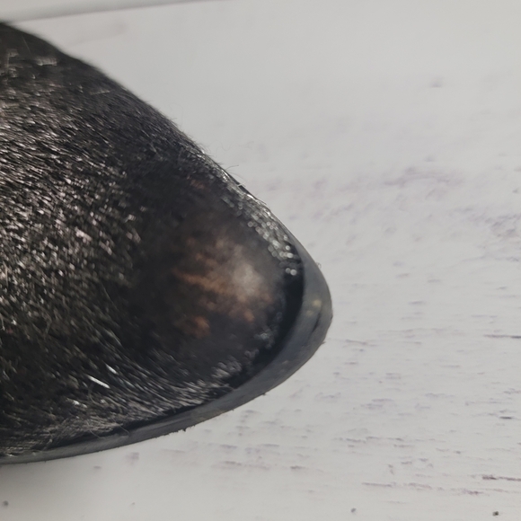 Jon Josef, Women's Pewter/Grey Haircalf, Pointy-toe Smoking Loafer, 81/2M - Picture 3 of 5